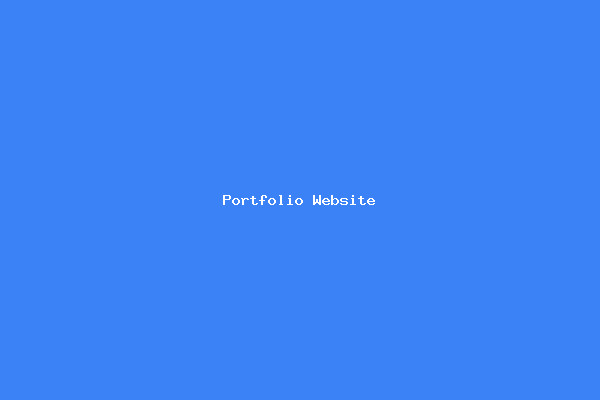 Portfolio Website - Personal Branding